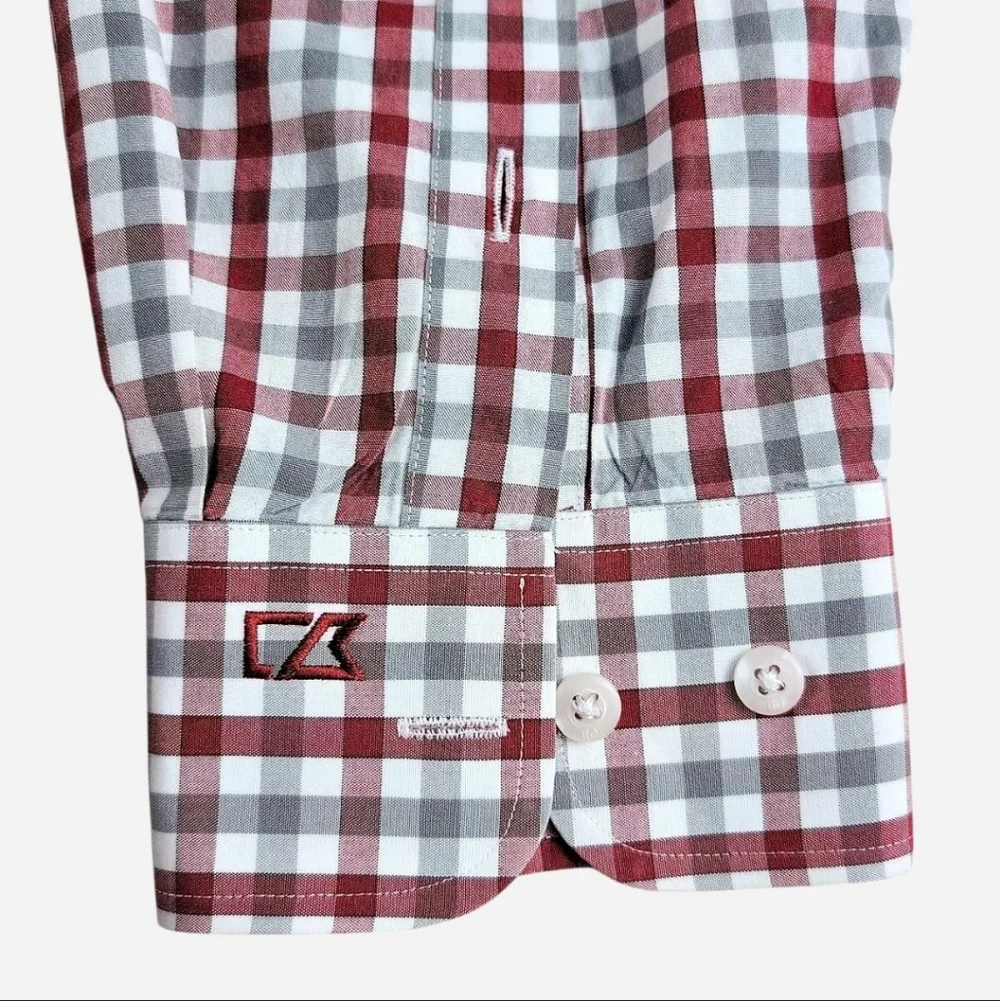 Cutter and Buck Iowa State University Plaid Button Down Long Sleeve Shirt Size M - Picture 5 of 8
